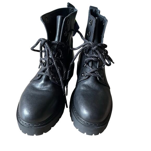 Anthony Veer Sophia Lace-up Leather Combat Boots Women's 10.5 Classic Casual - Picture 2 of 10